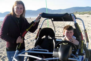 Lena and her newly licensed younger brother taking a photo break at the beach with our new silver mini buggy. Thank you Lena for your wonderful testimonial and beautiful pictures!